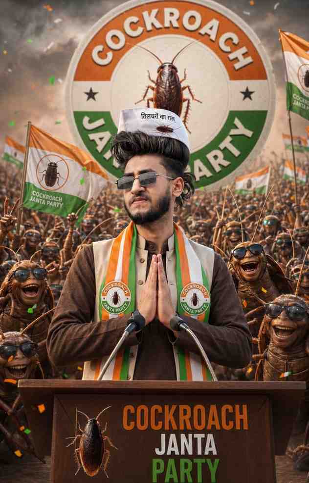Cockroach Janata Party ai Photo Editing Prompt
