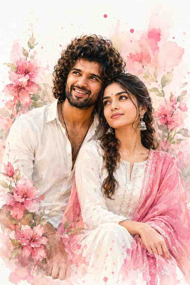 AI Retro Style Couple Photo