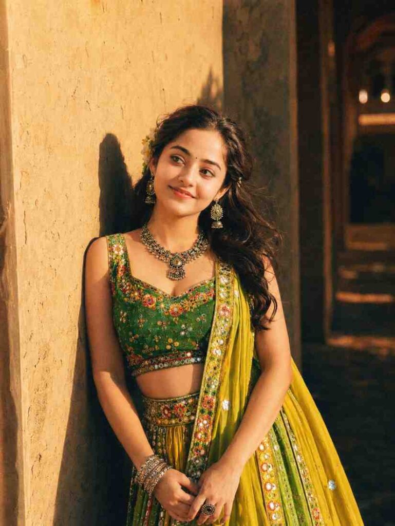 Retro style prompt for Gemini girl in saree Instagram