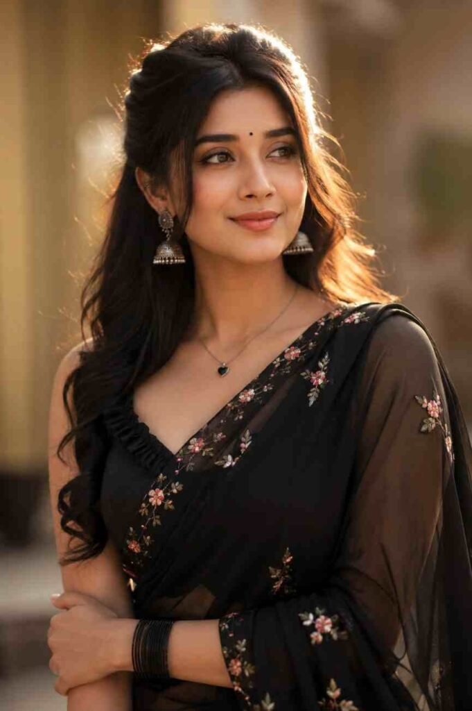 black saree prompt for gemini