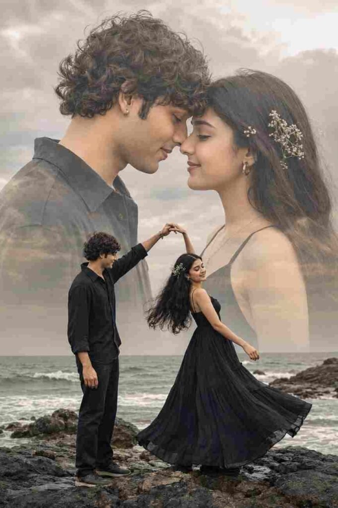 Traditional saree poses render effortlessly when applying a high-quality gemini couple photo prompt.